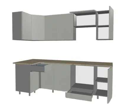 Кухня «арт. 10 Дуб сонома Тальк 1000х2450»